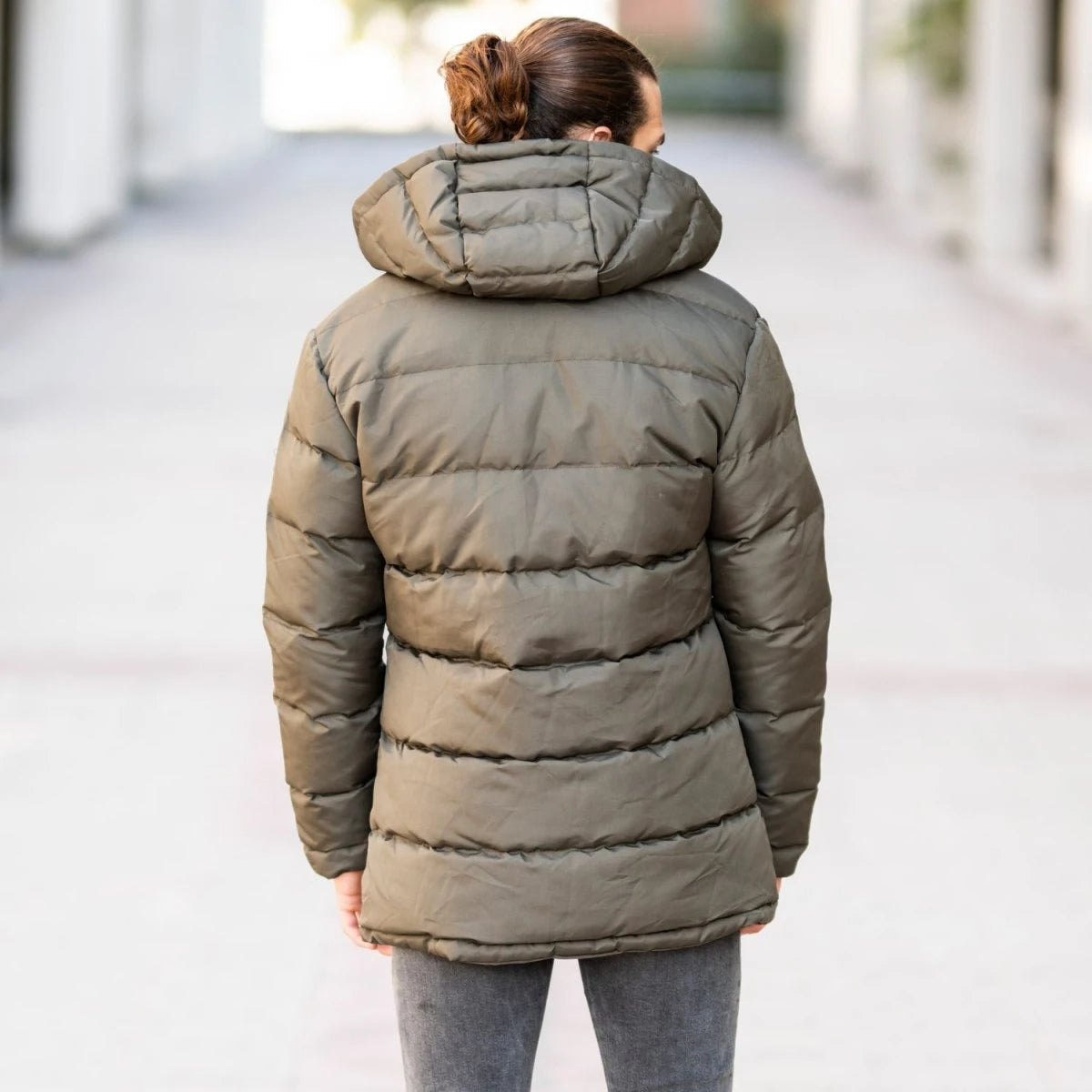 Long Zipper Puffer Jacket